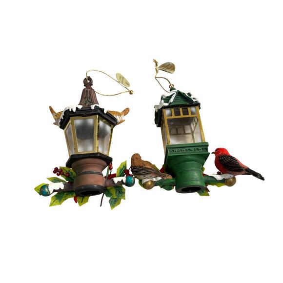 VTG Frosty Feathered Friends Christmas Ornaments Set of 2 "Warm Hearted Wishes" - Picture 2 of 7